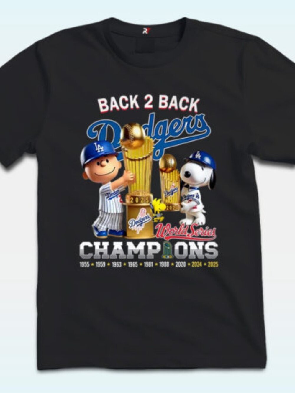 Dodgers Back 2 Back Champions World Series 2024-2025 Charlie B Unisex T Shirt 73